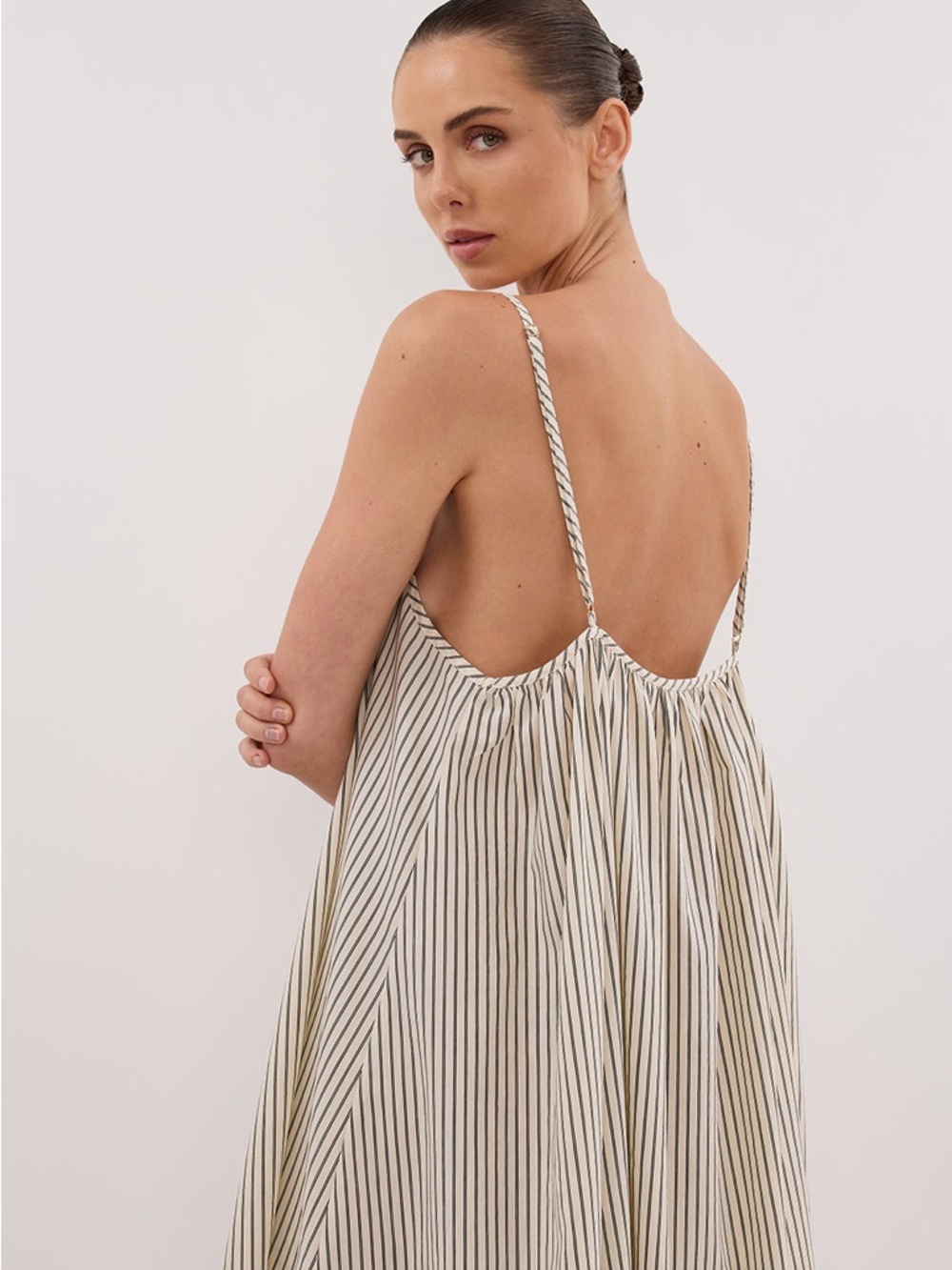 DISSH Palma Cream Silk Blend Midi Dress - Picture 6 of 9